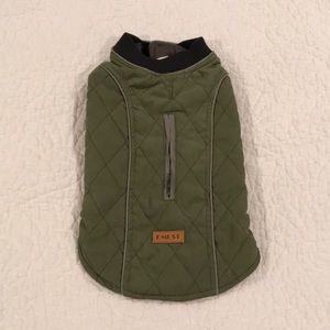 NWOT Army green Emust quilted coat sz S